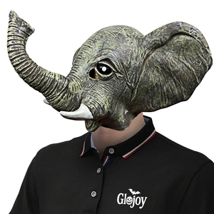 Masque d'éléphant réaliste en latex, costume animalier intégral pour Halloween, fêtes à thème, carnaval et événements scéniques - Product Image 3