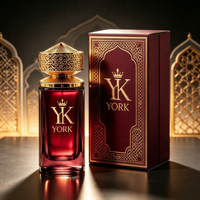Botol Parfum Mewah YORK Glass 100ml dengan Pompa Semprot Desain Berwarna yang Dapat Disesuaikan Hot Stamping-Kemasan Mewah