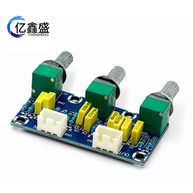 YIXINSHENG Audio Preamp Board 2.0 Channel Passive Tone Control HIFI Stereo Volume Adjustment Module