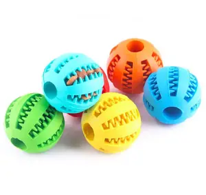 Bola de brinquedo para gato de cachorro, peça de borracha interativa, durável, para animais de estimação