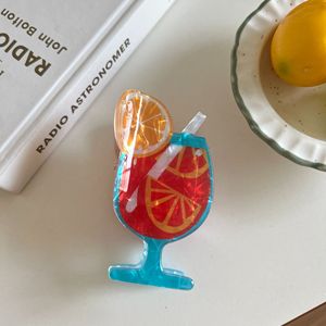 Pince à cheveux grande taille motif olive et citron pour l'été, accessoires pour cheveux fins pour femme - Product Image 6