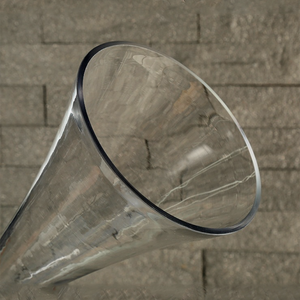 Vaso <span class=keywords><strong>in</strong></span> <span class=keywords><strong>Vetro</strong></span> Trasparente Reversibile Fatto a Mano, Vaso Alto per Centrotavola Matrimoniale, Vaso Moderno da Tavolo per <span class=keywords><strong>Fiori</strong></span>, per Hotel ed Eventi - Product Image 6