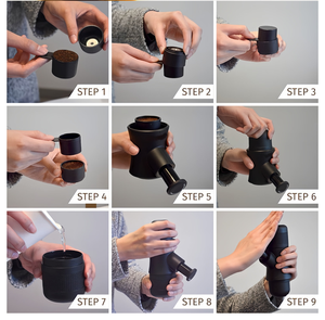 Máy pha cà phê <span class=keywords><strong>Espresso</strong></span> di động mini ngoài trời dùng cho cắm trại, in logo tùy chỉnh, 10g, sử dụng tay, 120ml - Product Image 6