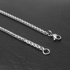 2.5mm-8mm נירוסטה חיטה כסף שרשרת שרשראות עבור גברים ונשים - Product Image 3