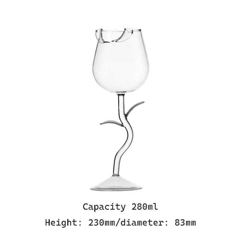 280ml transparent leaf transparent cup