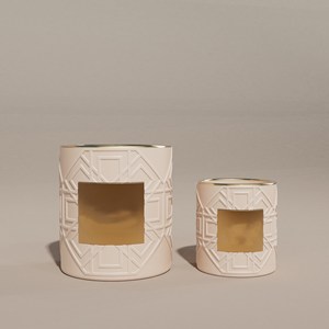 <span class=keywords><strong>Velas</strong></span> de <span class=keywords><strong>Cera</strong></span> de Soja en Recipientes de Cerámica Reutilizables con Diseño en Relieve, C&H OEM ODM - Product Image 4