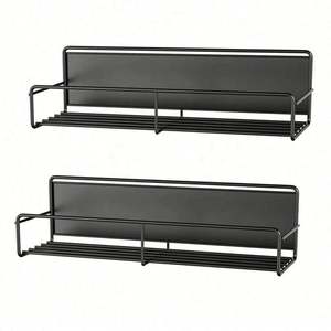 Hanging Wall <b>Spice</b> <b>Rack</b>, Wall Mounted Stackable <b>Spice</b> Organizers, Seasoning Organizer <b>with</b> Hooks Kitchen Accessories Metal - Product Image 1