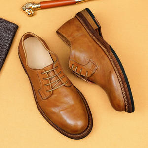 Chaussures Derby décontractées personnalisées pour affaires chaussures formelles en cuir véritable de qualité supérieure chaussures en cuir Goodyear fabriquées à la main rétro en cuir de cheval - Product Image 3