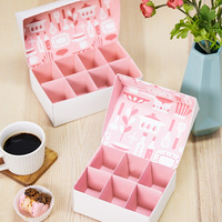 Boîte cadeau en carton ondulé haut de gamme sur mesure pour gâteaux et macarons, avec séparateurs, boîte à pâtisserie en papier, boîte d'expédition