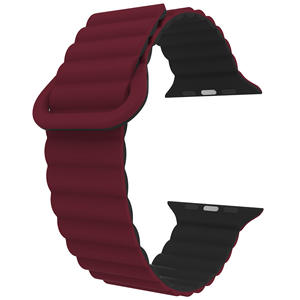 Bracelet en silicone magnétique bicolore pour <span class=keywords><strong>Apple</strong></span> <span class=keywords><strong>Watch</strong></span> Ultra 9/8/<span class=keywords><strong>7</strong></span>/SE, bracelet boucle 38-42 <span class=keywords><strong>mm</strong></span>, noir blanc étoile filante orange bleu vert - Product Image 4