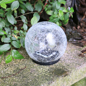 Solar Glass Ball Garden <b>Light</b> <b>LED</b> Outdoor Solar Powered Water Resistant Portable Ground Lamp With <b>Light</b> <b>Sensor</b> - Product Image 1