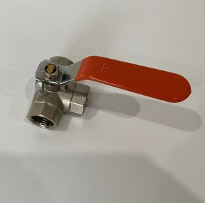 บอลวาล์วทองเหลืองฟอร์จ 3/4" 1" ชุบนิกเกิลแบบสามทาง - Product Image 3