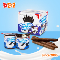Bonbons OEM Vente en gros Marque privée personnalisée Halal Croustillant Solide Dubai Chocolat Biscuits Crème Cookies Enrobés de Confiture Bâton Barre de Confiture de Noix