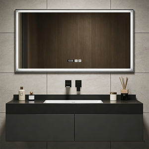 Nouveau type de <span class=keywords><strong>meuble</strong></span>-lavabo en contreplaqué pour salle de bain, idéal pour la maison ou l'hôtel, avec miroir de maquillage à LED et <span class=keywords><strong>vasque</strong></span>, prix d'usine - Product Image 3