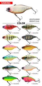 ORJD 6cm 11g Lipless Crankbait esche da pesca VIB che affonda esche a manovella esche da nuoto pesciolino <span class=keywords><strong>per</strong></span> trota <span class=keywords><strong>spigola</strong></span> - Product Image 5