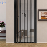 Porte coulissante antivol de sécurité moderne pour la maison en aluminium maille perforée conception sans rail porte coulissante pratique écran de sécurité