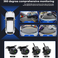 Hongrui AI 1080P 3.5D 360 degrés vue d'oiseau Panorama 360 système de caméra de voiture Parking Surround vue enregistreur vidéo DVR moniteur UHD