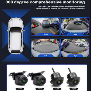 Hongrui AI 1080P 3.5D 360 degrés vue d'oiseau <span class=keywords><strong>Panorama</strong></span> 360 système de caméra de voiture <span class=keywords><strong>Parking</strong></span> Surround vue enregistreur vidéo DVR moniteur UHD - Product Image 3