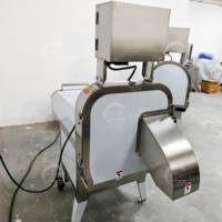 6/8/10/15/20/25/30/35/40mm Motor aangedreven pompoen- en wortelsnijmachine van 304 roestvrij staal, geschikt voor bakkerijen en fruitverwerking