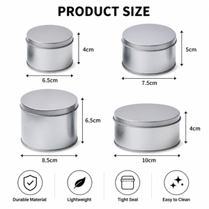 Custom Logo Empty <strong>Tin</strong> Cans Cookies Packaging Metal Box Seamless Lids Food Storage Round Metal <strong>Tins</strong> Box Snack Candy <strong>Tins</strong> - Product Image 3