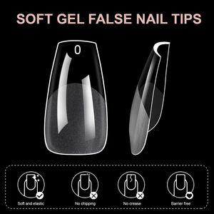 600 stuks krasvrije dunne korte en lange nagelkunstplaten semi-mat naadloos transparant en mat volledig bedekkende kunstnagels - Product Image 4