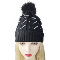 Bonnet en tricot acrylique personnalisé avec strass scintillants, rayé, unisexe, pour l'automne et l'hiver, idéal pour les voyages, taille ajustable