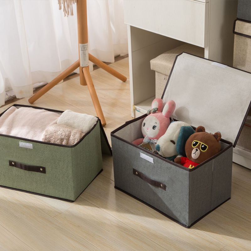 New Design High Quality Fabric Clothing Non Woven Folding Storage Box Organizers for Home Use Living Room