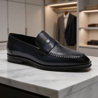 Vente en gros usine : Mocassins Penny pour hommes rehaussants de 5 cm, avec logo personnalisé, pour usage décontracté et mariage