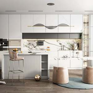 SANTOPOVA - Robinet d'évier de cuisine avec accessoires, glissière de tiroir, charnière de tiroir, panier de tiroir, îlots en aggloméré - Product Image 6