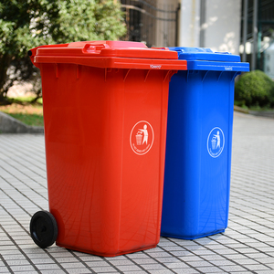 Industrial <span class=keywords><strong>outdoor</strong></span> road side street garbage can 240l plastic dustbin - Product Image 5