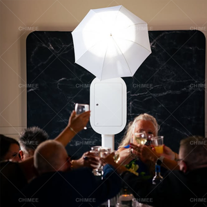 상업용 행사를 위한 모던 스타일 전문가용 포토부스, 타원형 LED 조명, 아이패드 및 DSLR 호환 즉석 사진 부스 기계 - Product Image 4