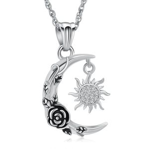 Hilal güneş ve ay Urn kolye kül ay külleri kolye Celtic düğüm hilal ay gül kremasyon takı kadınlar için - Product Image 1