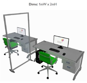 สีดำแยกโต๊ะยืนฟรี,อลูมิเนียมอะคริลิชัดเจนพลาสติกพาร์ทิชันผนังสำหรับร้านอาหารสามารถปรับแต่ง - Product Image 3