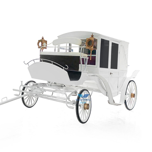 Calèche de mariage électrique de luxe personnalisée blanche et dorée Calèche de princesse royale - Product Image 1