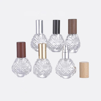 Flacon de parfum en verre gaufré 10 ml avec logo personnalisé, vide, rechargeable, vaporisateur de voyage, conteneur cosmétique pour parfum