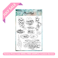 Tampons transparents personnalisés avec logo, tampons en plastique transparent, papeterie japonaise, DIY, scrapbooking, blocs-notes, couleur personnalisée, taille personnalisée