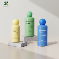 Botella de Tóner PET Recargable Premium con Tapa de Bola, Botellas de Aceite Esencial Hidratante para el Cuidado de la Piel y Cosméticos, Color y Logotipo Personalizados