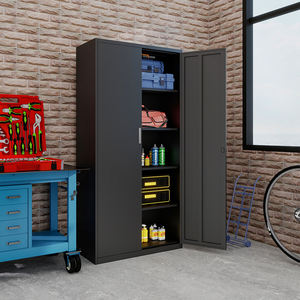 <span class=keywords><strong>Armoire</strong></span> de rangement en acier moderne avec étagères réglables pour garage de bureau à domicile - Product Image 4