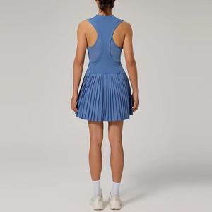 DCK-1002 轻质女式A字网球服，百褶裙，立领，健身锻炼户外运动服 - Product Image 3