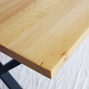 2024 baru meja kayu Beech padat kaki meja mebel kayu grosir kayu pilihan