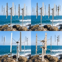 Éolienne à axe vertical 100 kW, 5 pales en alliage d'aluminium, lévitation magnétique, hauteur 11 m, sortie 400 V