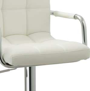 Modern <b>Adjustable</b> Swivel Arm <b>Bar</b> <b>Stool</b> with Cushion Metal Base Home <b>Bar</b> & Hotel Use - Product Image 2
