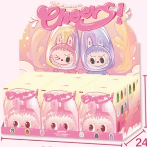 Vaso de Vidrio de Doble Capa Original 100% POP MART Labubu The MONSTERS-CHEERS Series Caja Ciega Coleccionable Regalos de Cumpleaños - Product Image 1