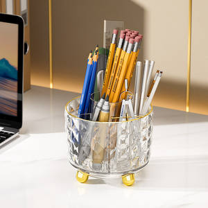 Portalápices para mascotas, organizadores de bolígrafos de escritorio giratorios de 360 grados, almacenamiento de escritorio, suministros de papelería, taza, olla, oficina, escuela, hogar, suministro de arte - Product Image 2