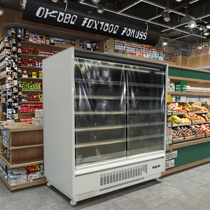 Cửa hàng tiện lợi hiển thị đồ uống sữa sữa trái cây Tủ lạnh nhỏ mở máy làm lạnh mát trưng bày - Product Image 1