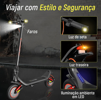 Skuter Listrik Brazil Warehouse M1max 500W Ban 10-inci Kecepatan Maks 32km/jam Kendaraan Listrik Roda Dua Pintar Beban 12kg