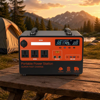 Centrale Électrique Portable MP5 600-1800W 480-2520Wh LiFePO4 Démarrage de Voiture 3 Prises CA 800W Solaire 65W PD 18W QC Port Aviation Camping