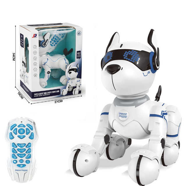 EPT Mini Pet Dancing Dog Robot Toy Remote Control Electric Power Source Plastic Material Imitates Animals Programming
