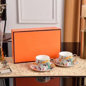 New European Home Decoration Circus Pattern Porcelain Dinner Plate and Cup Set - Product Image 3