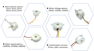 PM 24โวลต์ Ac มอเตอร์ซิงโครนัส250รอบต่อนาทีมอเตอร์ซิงโคร - Product Image 5